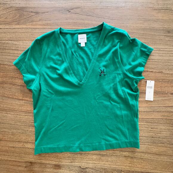 Maeve (Anthropologie) V-Neck Short-Sleeve Tee - Size M - Picture 1 of 8